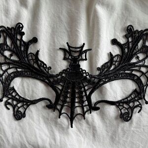 Black Lace mask with Ribbon Ties